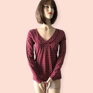 Liz Claiborne cherry cordial multi pattern shirt